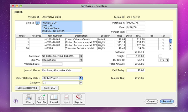 Quote, Order, Invoice