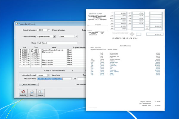 Print your bank deposit slips