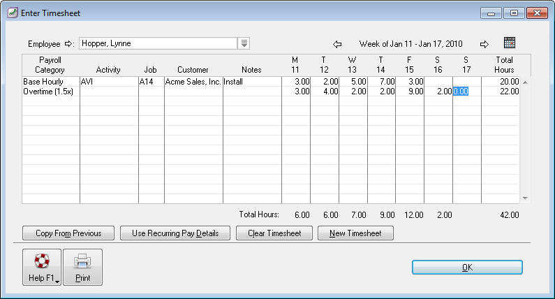 Timesheet