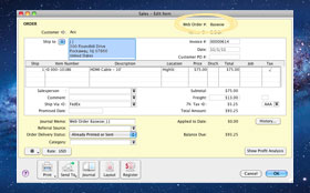 web order number on sales order and invoice