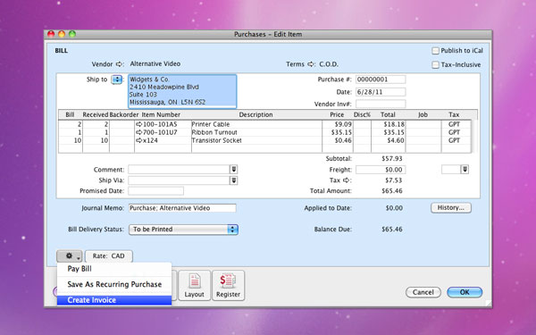 Progress billing in AccountEdge.