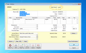web order number on sales order and invoice